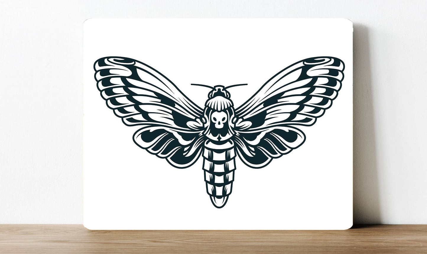 Death Moth Insect | Metal Sign Plaque
