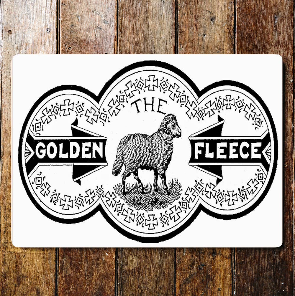 The Golden Fleece Sheep Metal Sign Plaque