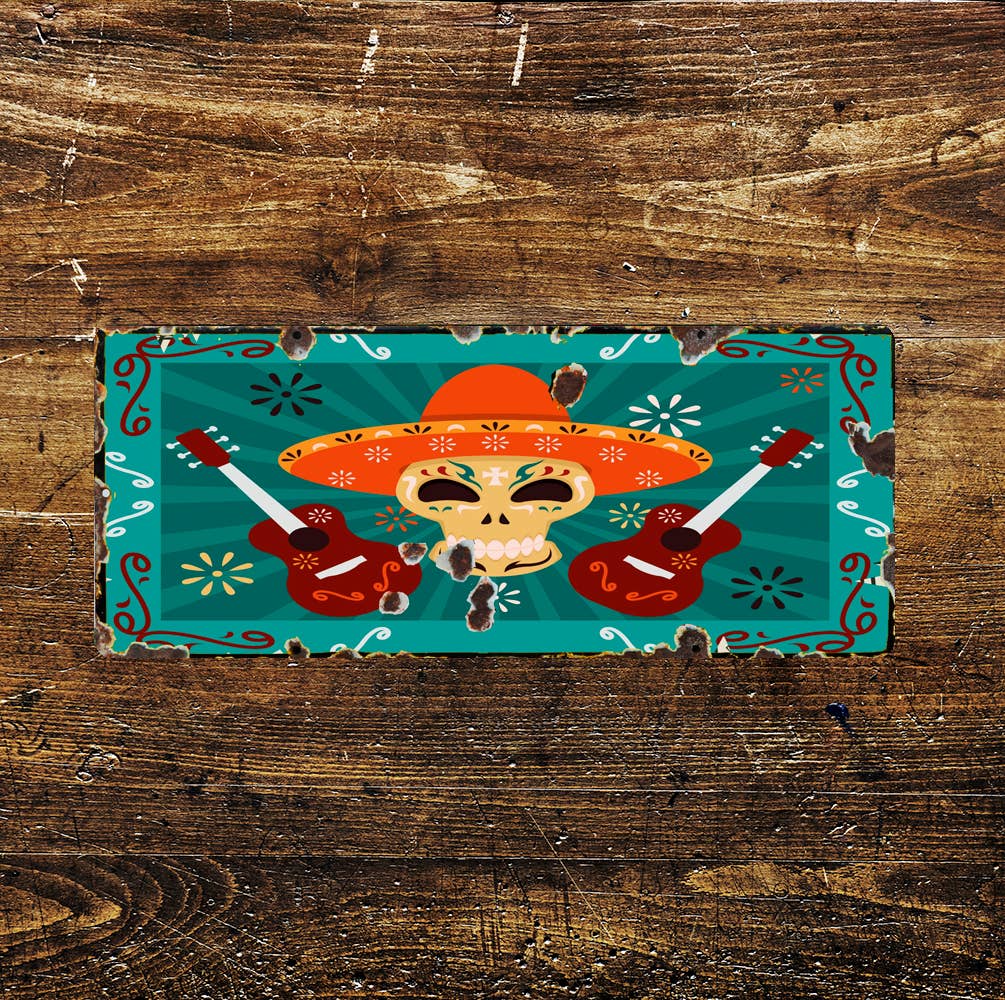 Day Of The Dead Skulls 4 - | Metal Wall Sign