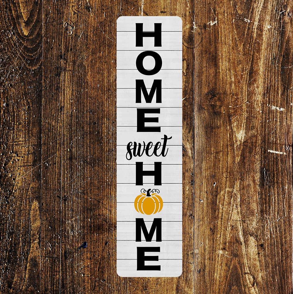 Home Sweet Home autumn Fall Sign Metal Long Sign Plaque