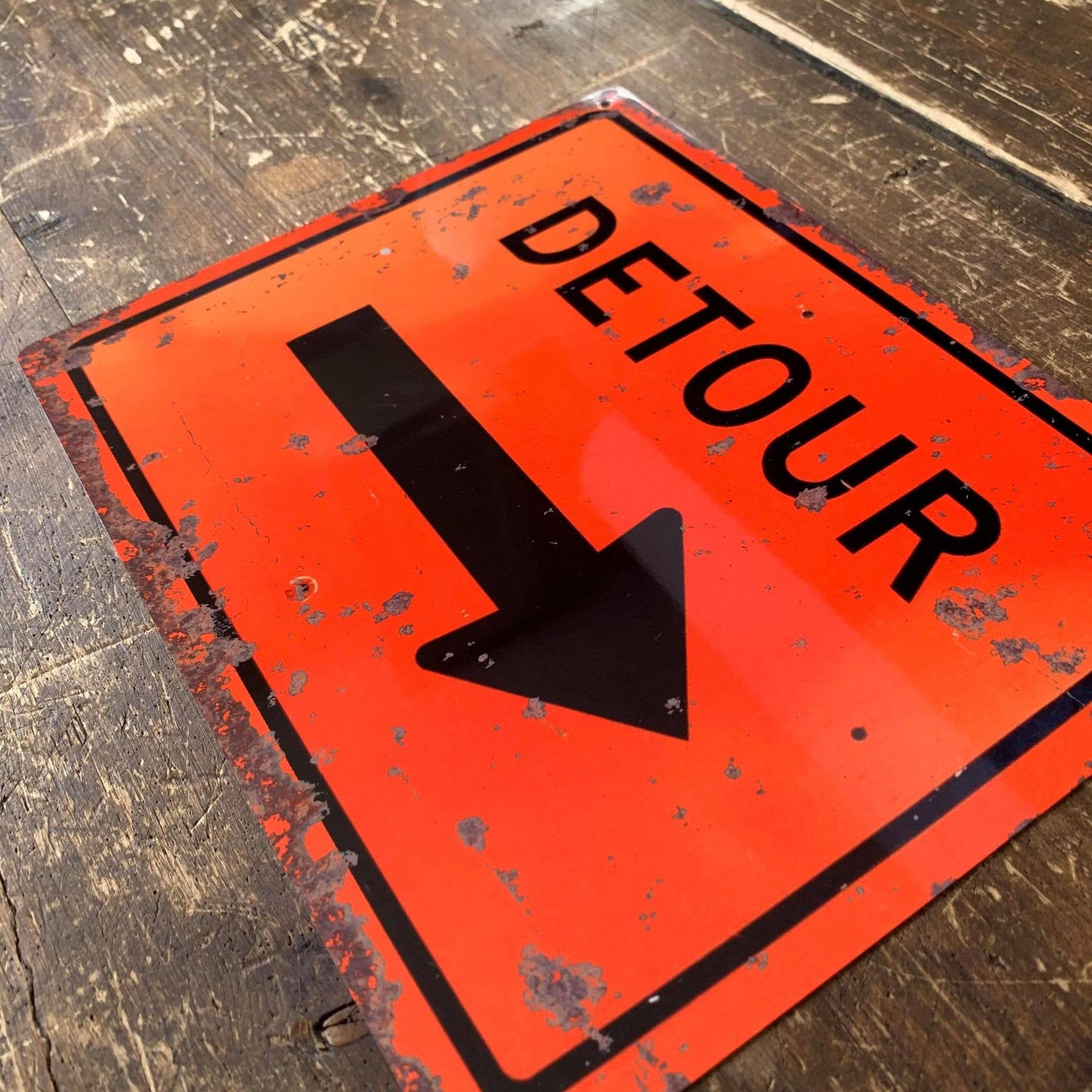 Detour Road | Metal Vintage Wall Sign
