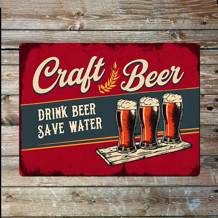 Craft Beer, Pub Bar | Father's Day | Metal Sign Plaque