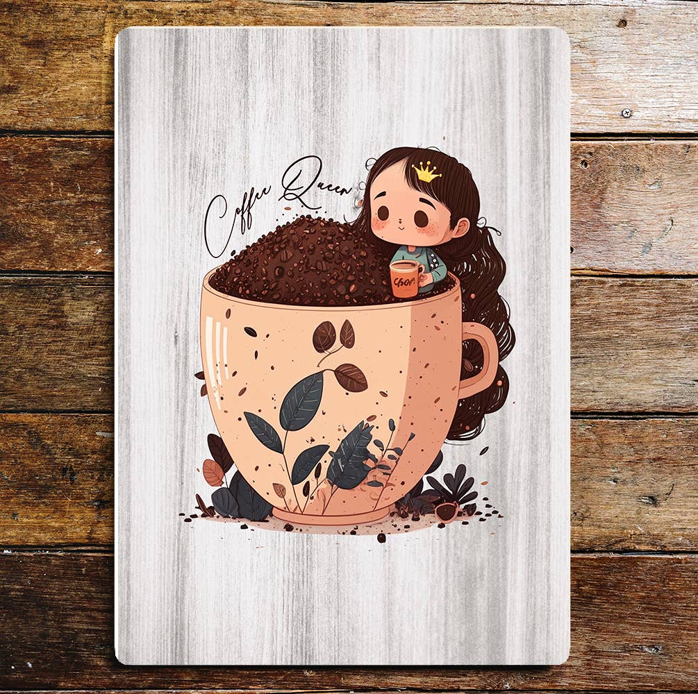 Coffee Queen Art Sign Plaque