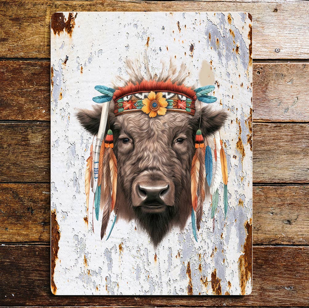 Cow Wildlife Nature Lifestyle Art | Metal Sign Plaque