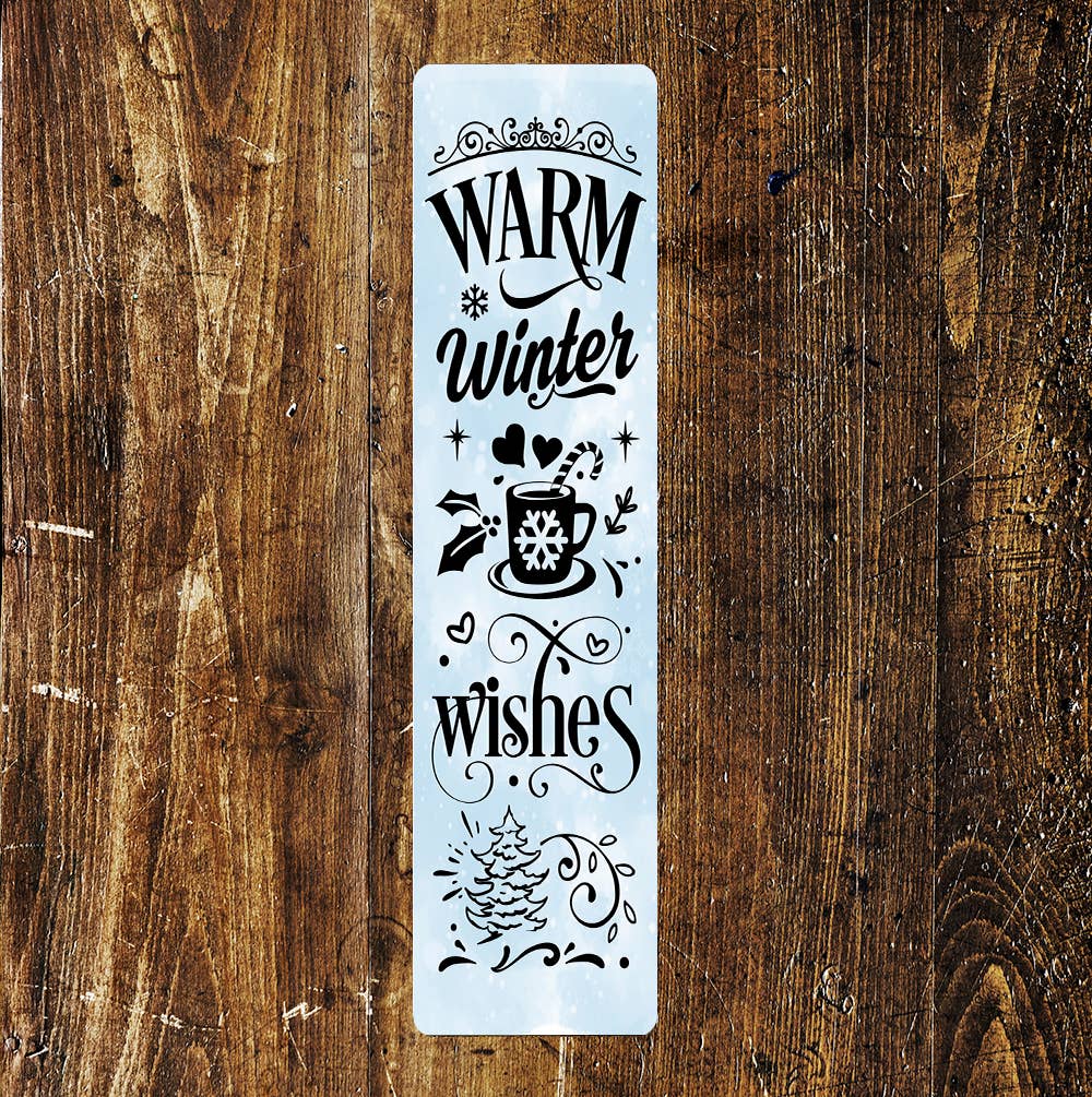 Warm Winter Wishes Christmas Metal Sign Plaque