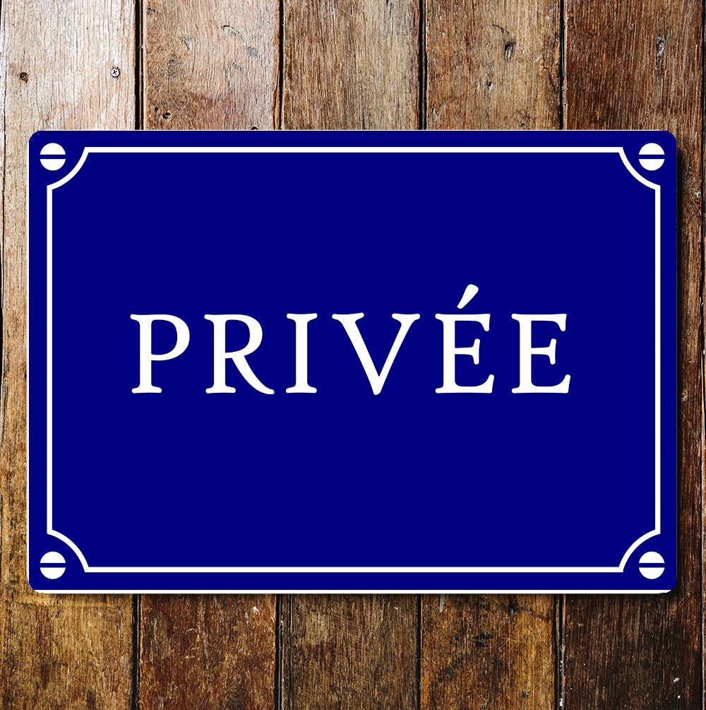 PrivŽe Sign Plaque