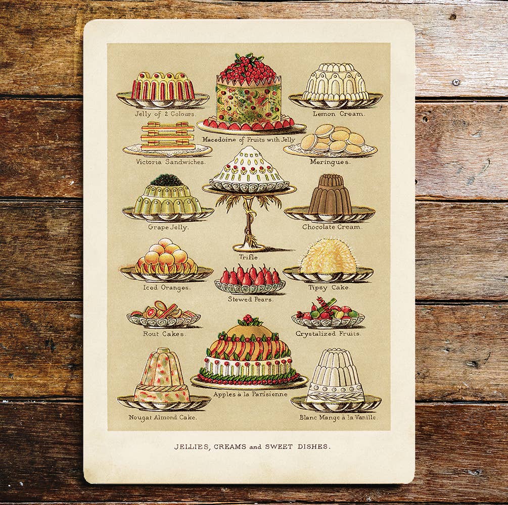 Jellies Cakes & Sweet Dishes | Metal Wall Sign Plaque