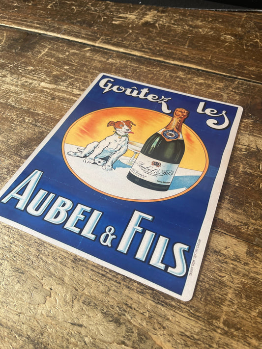 Goutez les Aubel and Fils | Metal Advertising Wall Sign