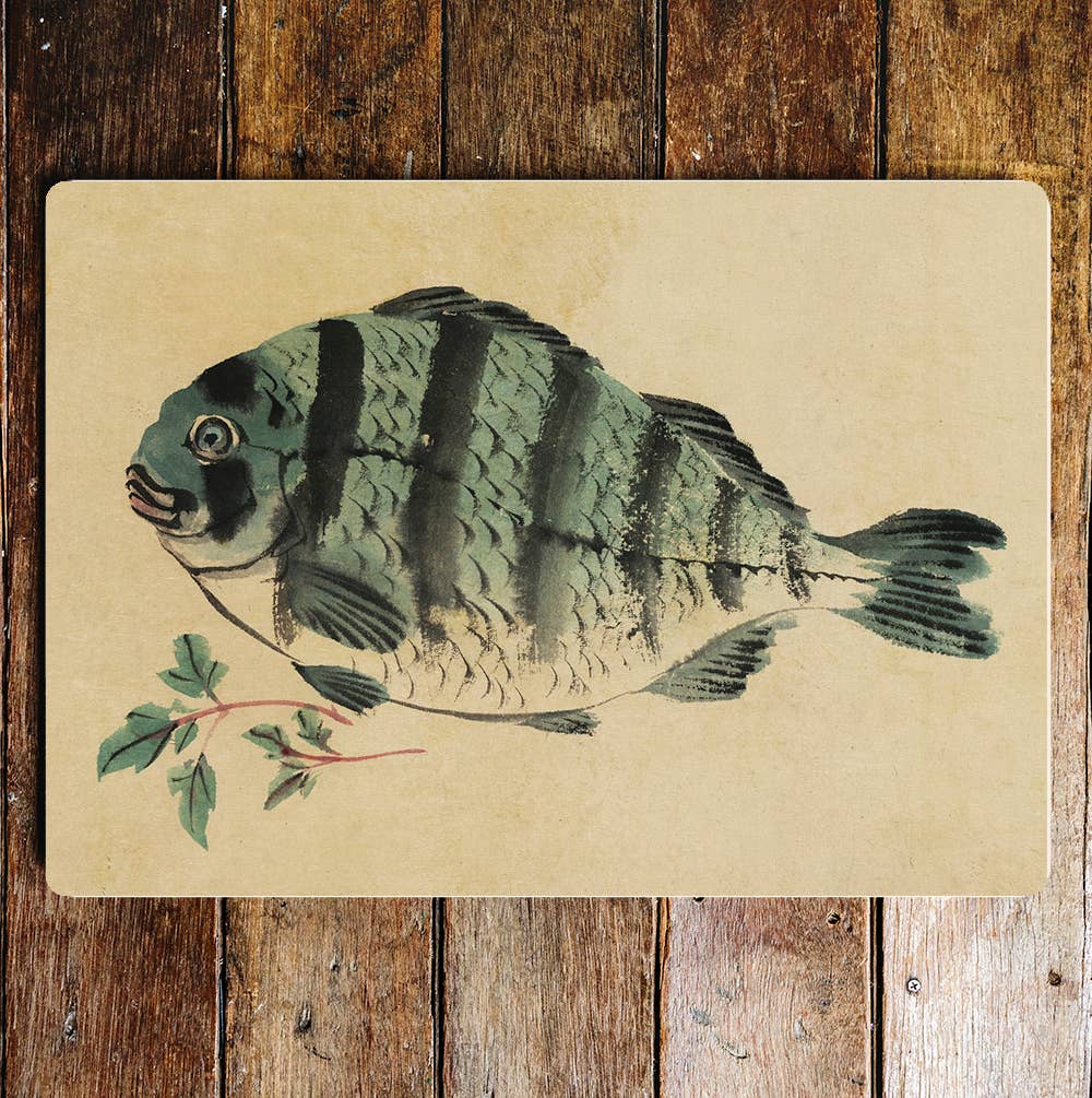 Japanese Style Art fish | Metal Sign Plaque