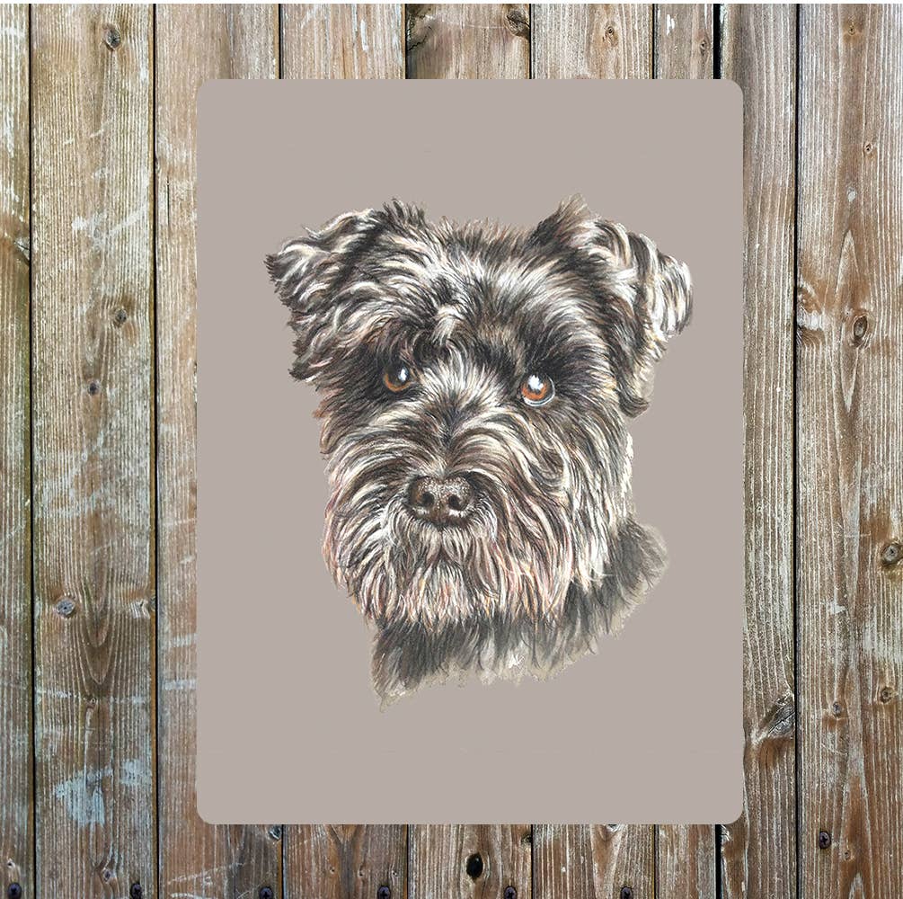 Miniature Schnauzer
Dog breed pet art | Metal Wall Sign