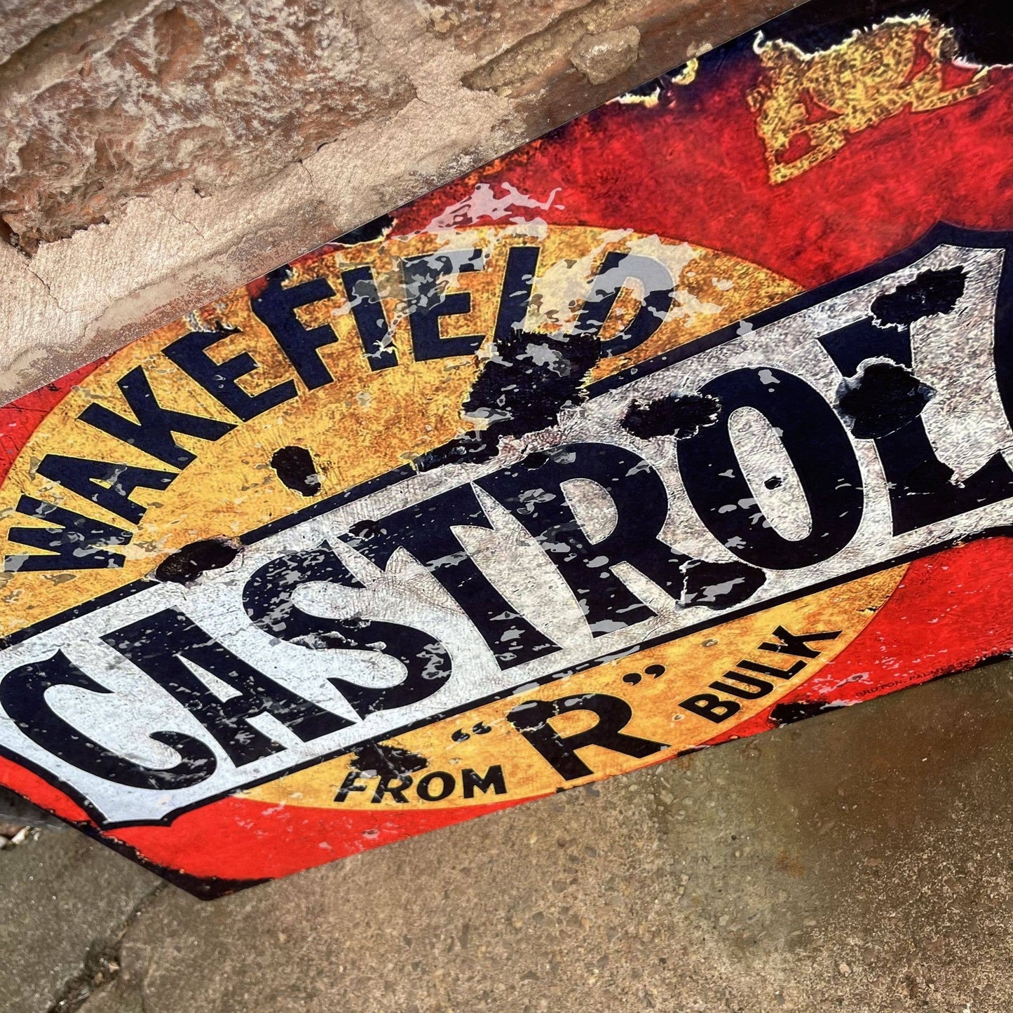 Wakefield Castrol Oil Tin Sign | Metal Sign Plaque