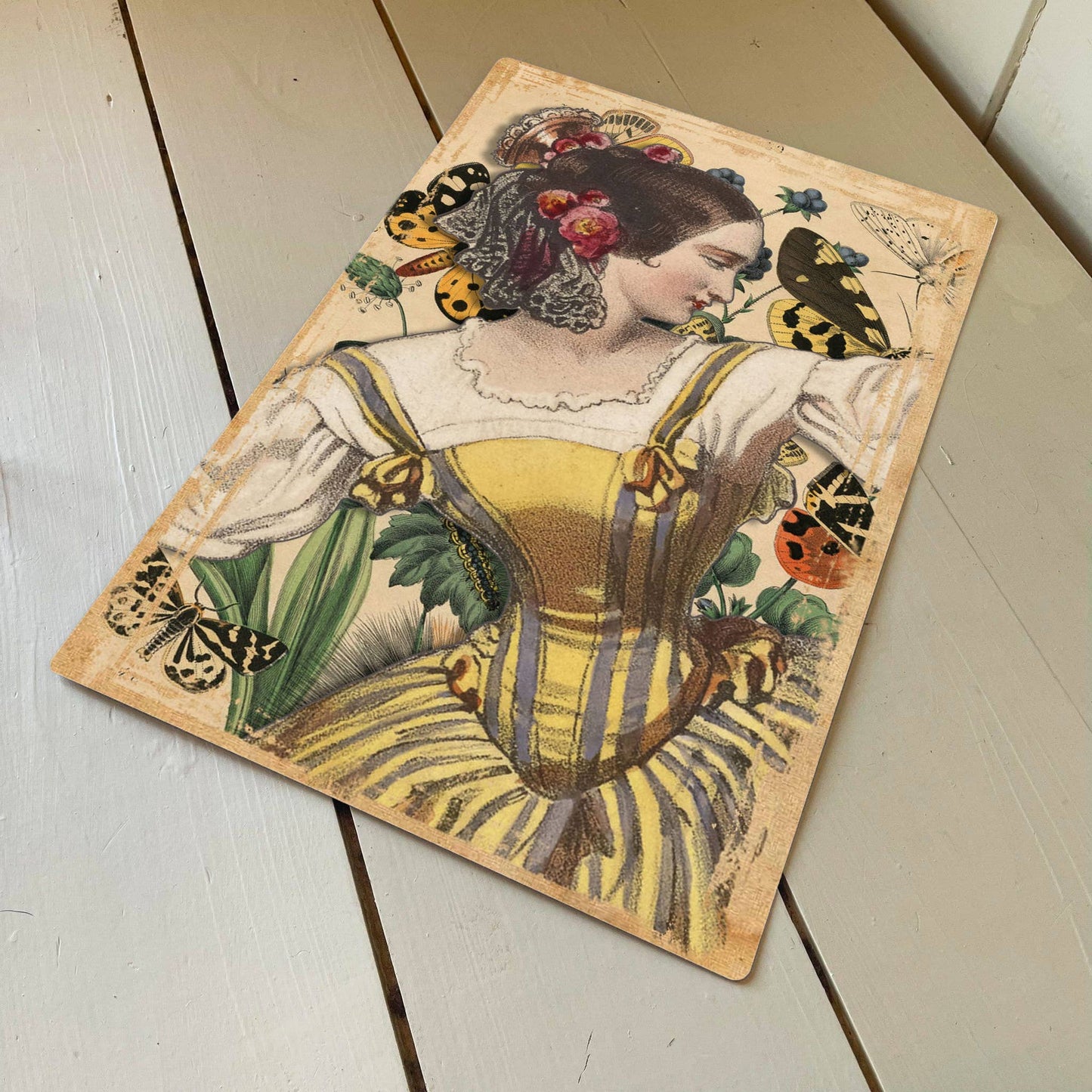 Gypsy Dancer Flowers In Hair | Metal Wall Sign