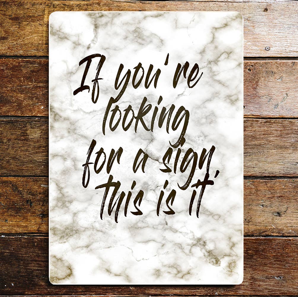 Funny lifestyle motivational art | Metal Wall Sign