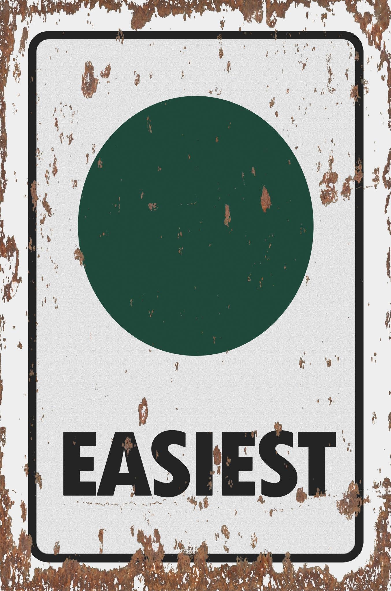 Easiest Ski Hill Trail Sign | Metal Sign Plaque