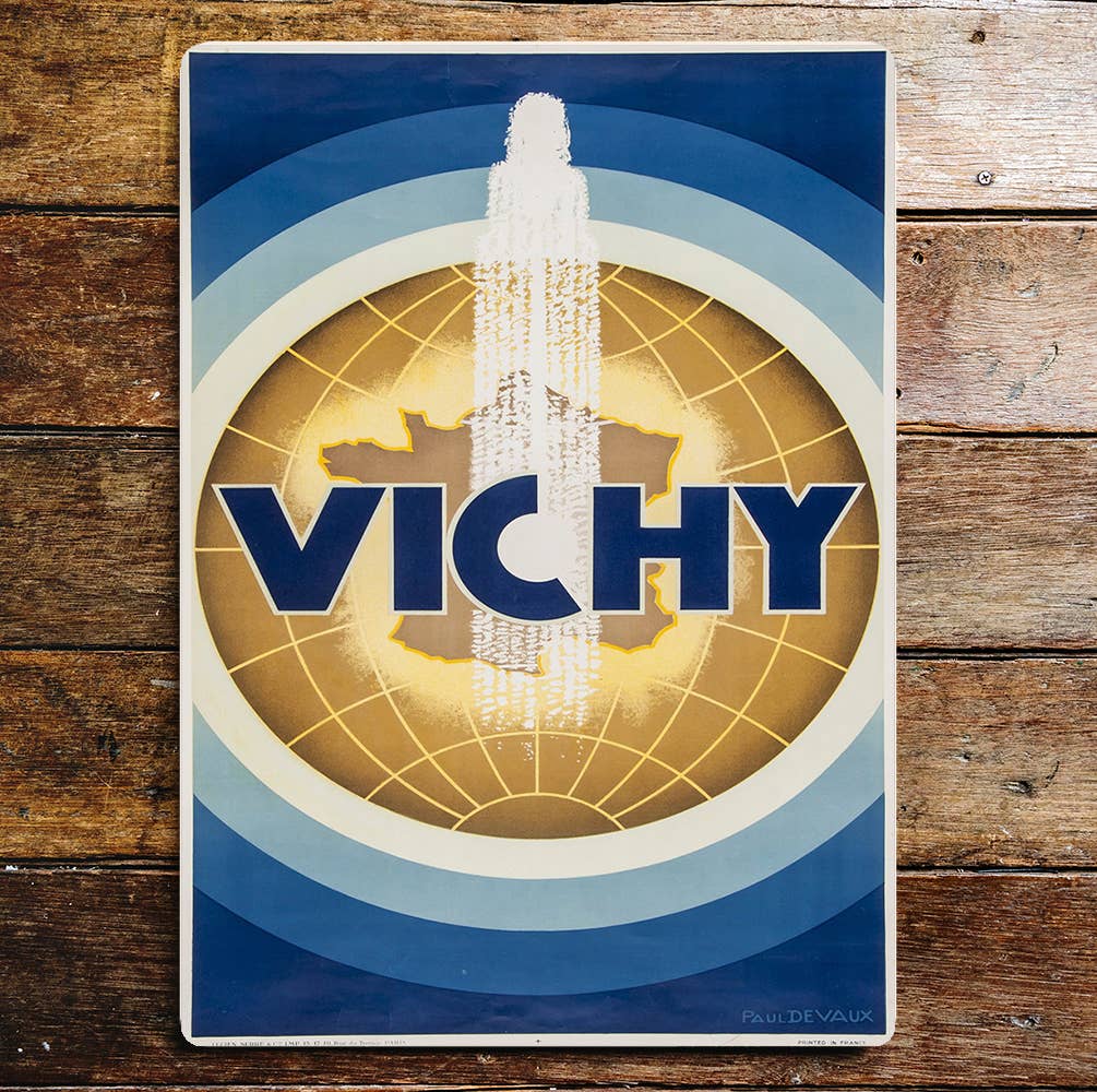 World Gold Vichy Blue | Metal Sign Plaque