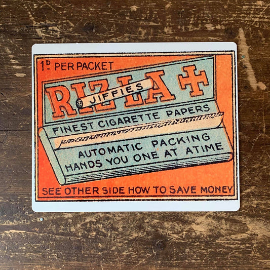 Rizla Jiffies Cigarette Papers Metal Advertising Wall Sign