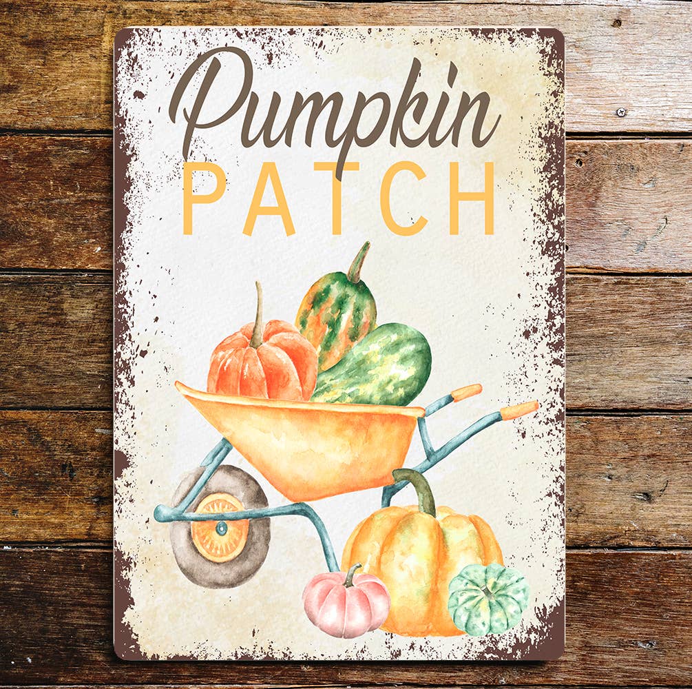 Pumpkin patch Fall Sign Metal Wall Sign Plaque