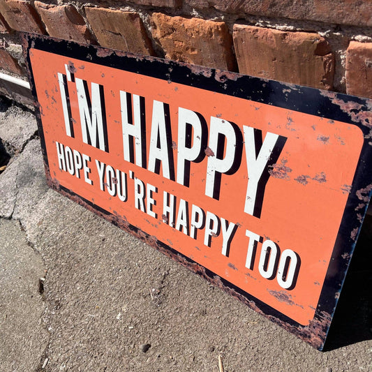 David Bowie - Ashes To Ashes - I'm Happy - | Metal Wall Sign