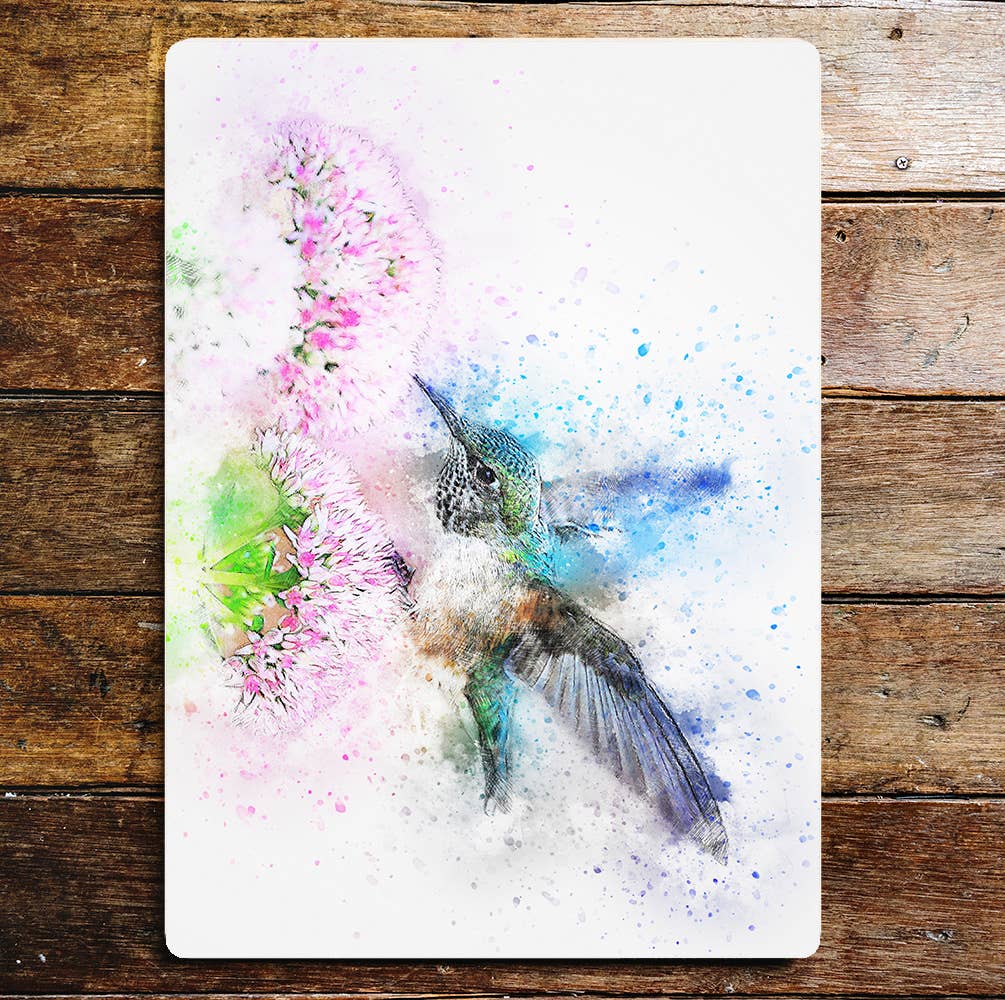 Hummingbird Lifestyle Bird Art | Metal Sign Plaque