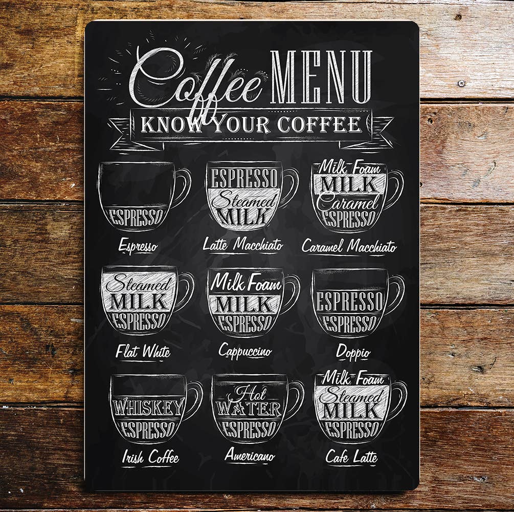 Love Coffee Shop Lifestyle Notice Art | Metal Sign Plaque