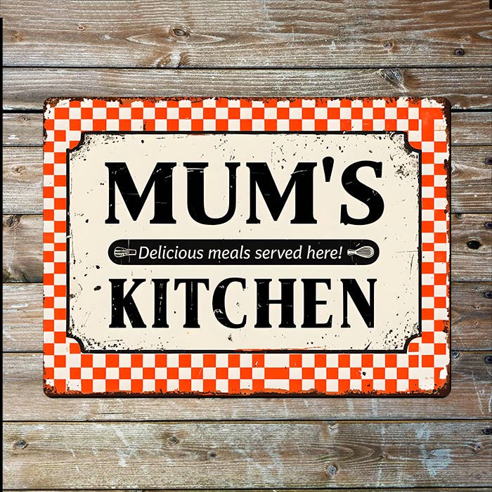 Mum's Kitchen Delicious Meals Served | Metal Sign Plaque