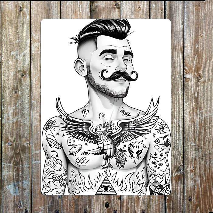 Sailor Man Tattoo Seas Nautical Metal Sign Plaque