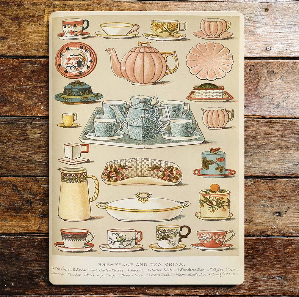 Breakfast And Tea China | Metal Wall Sign