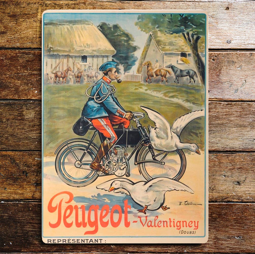 Peugeot Metal Advertising Wall Sign