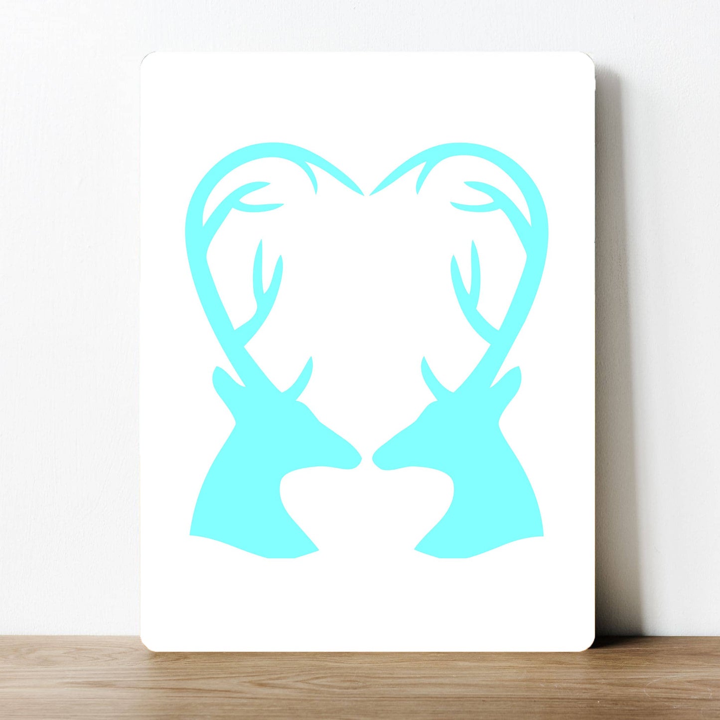 Deer Stag Love heart | Metal Sign Plaque