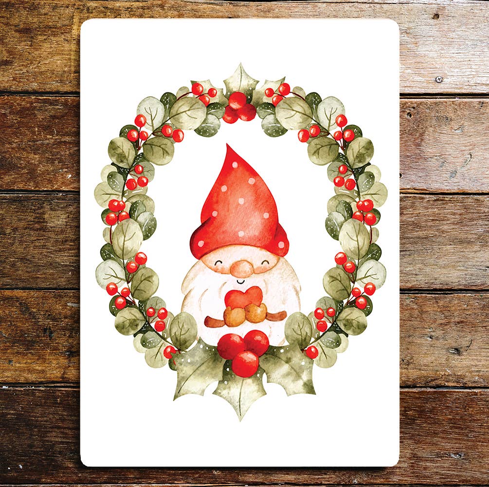 Christmas card art | Metal Sign Plaque