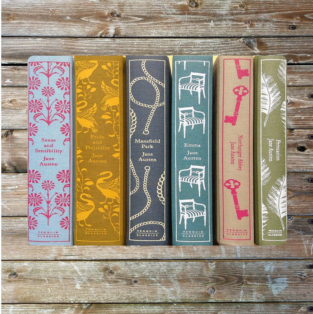 Selection Of Jane Austen Books Pattern Metal Sign Plaque