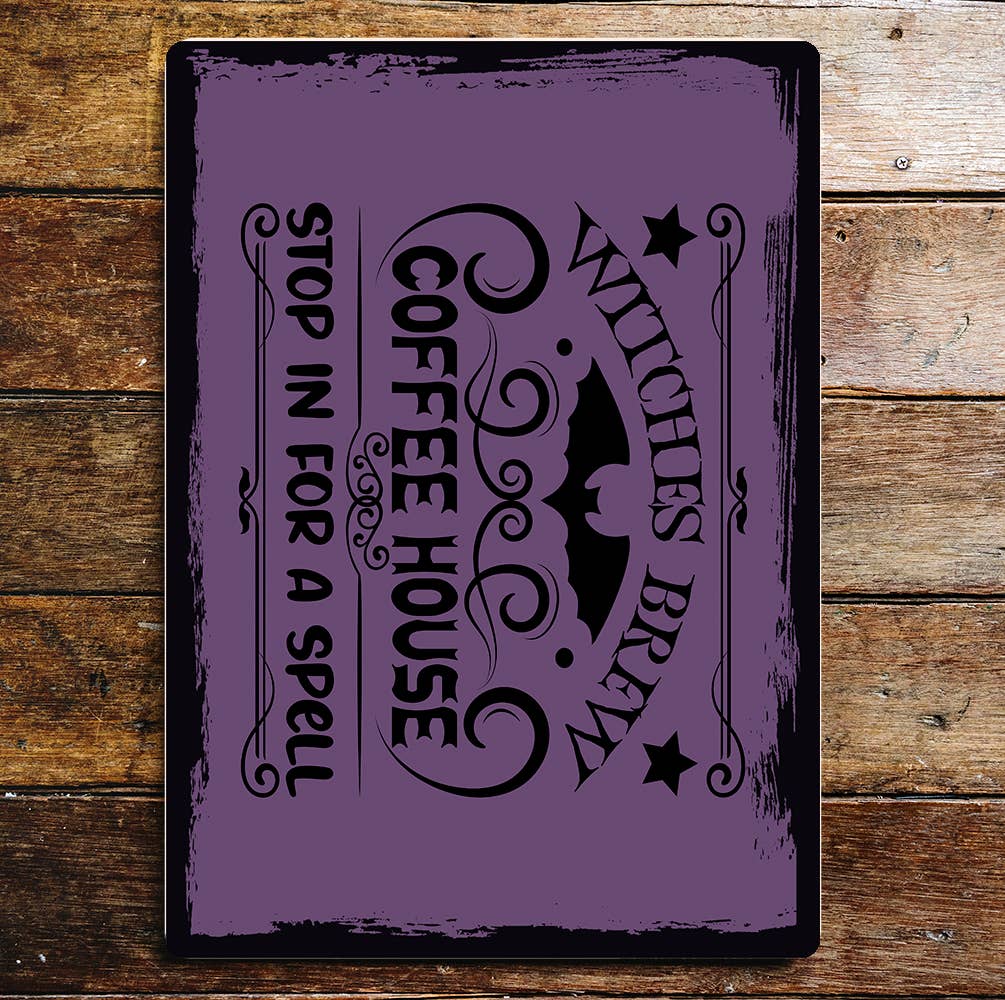 Witches coffee brew Spiritual Art | Metal Sign Plaque