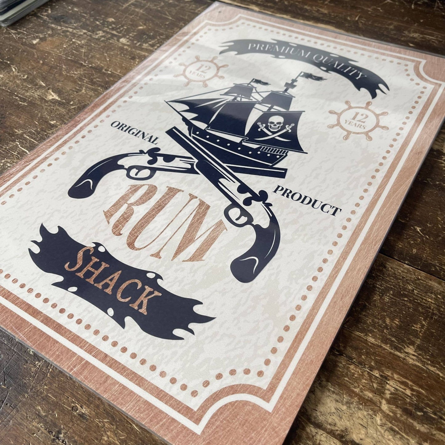 Rum Bar Tin Sign, Rum Shack Metal Sign Plaque