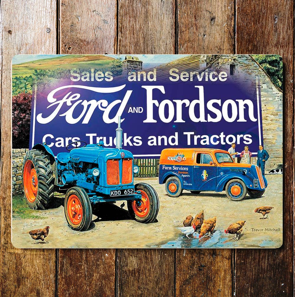 Ford Fordson Tractor Cars | Metal Wall Sign