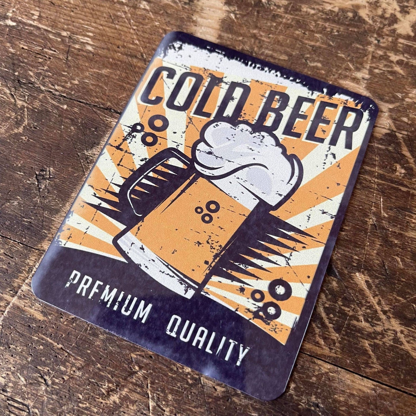Cold Beer | Metal Sign Pub Bar Plaque