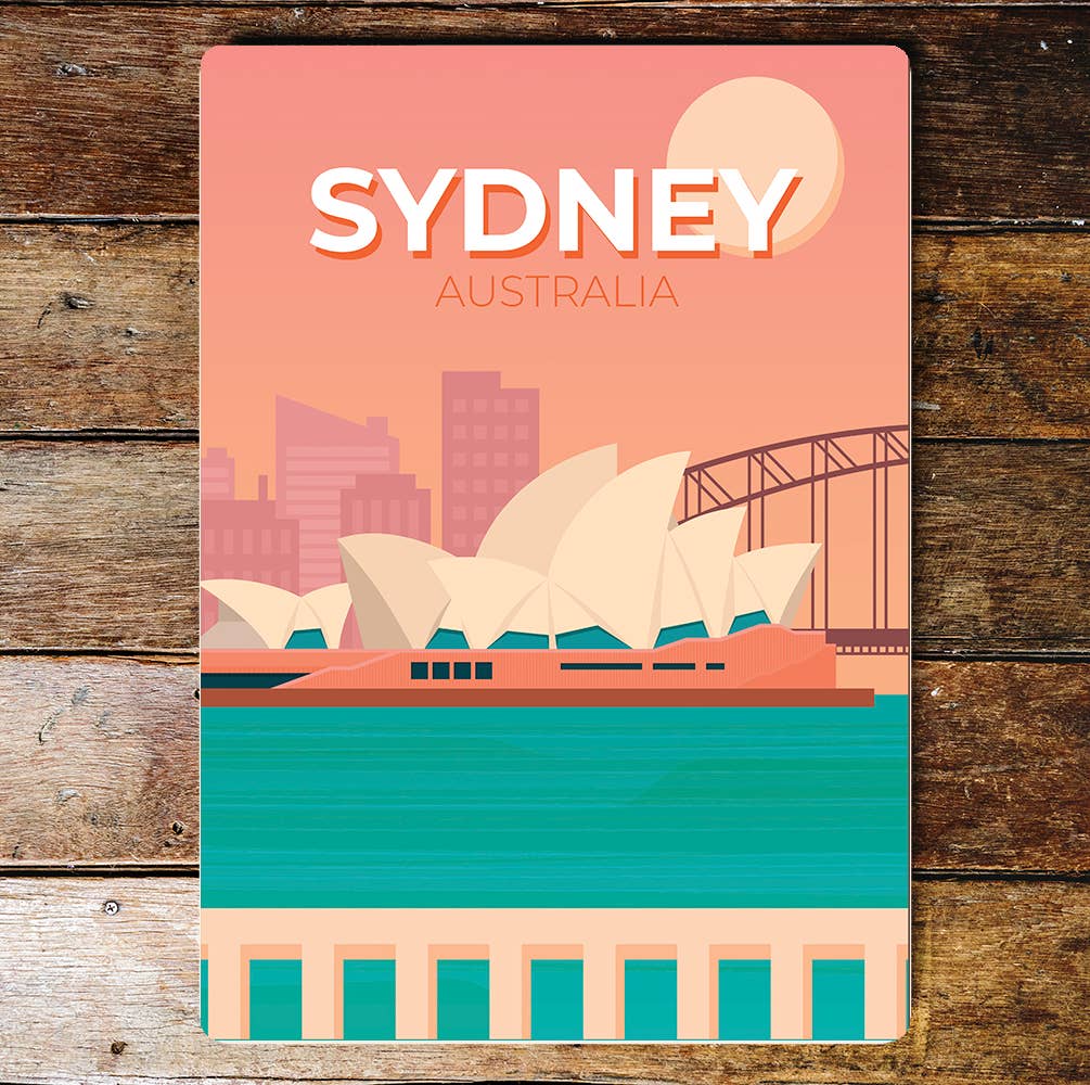Sydney Australia Metal Wall Sign Plaque