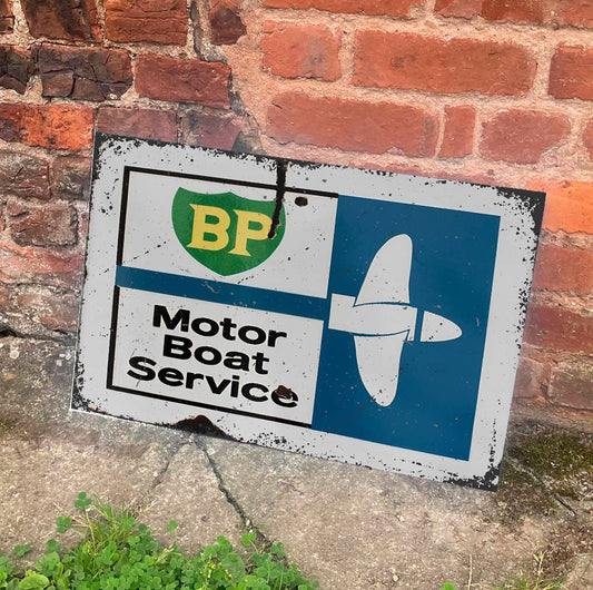 BP Motorboat Services Propeller | Metal Sign Plaque