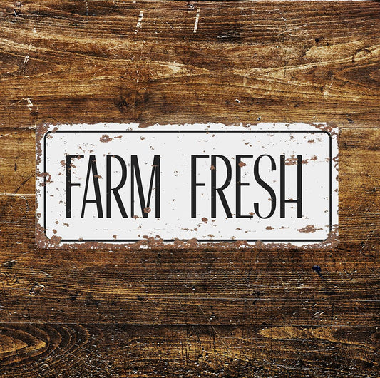 FARM FRESH Notice Old Look Art | Metal Sign