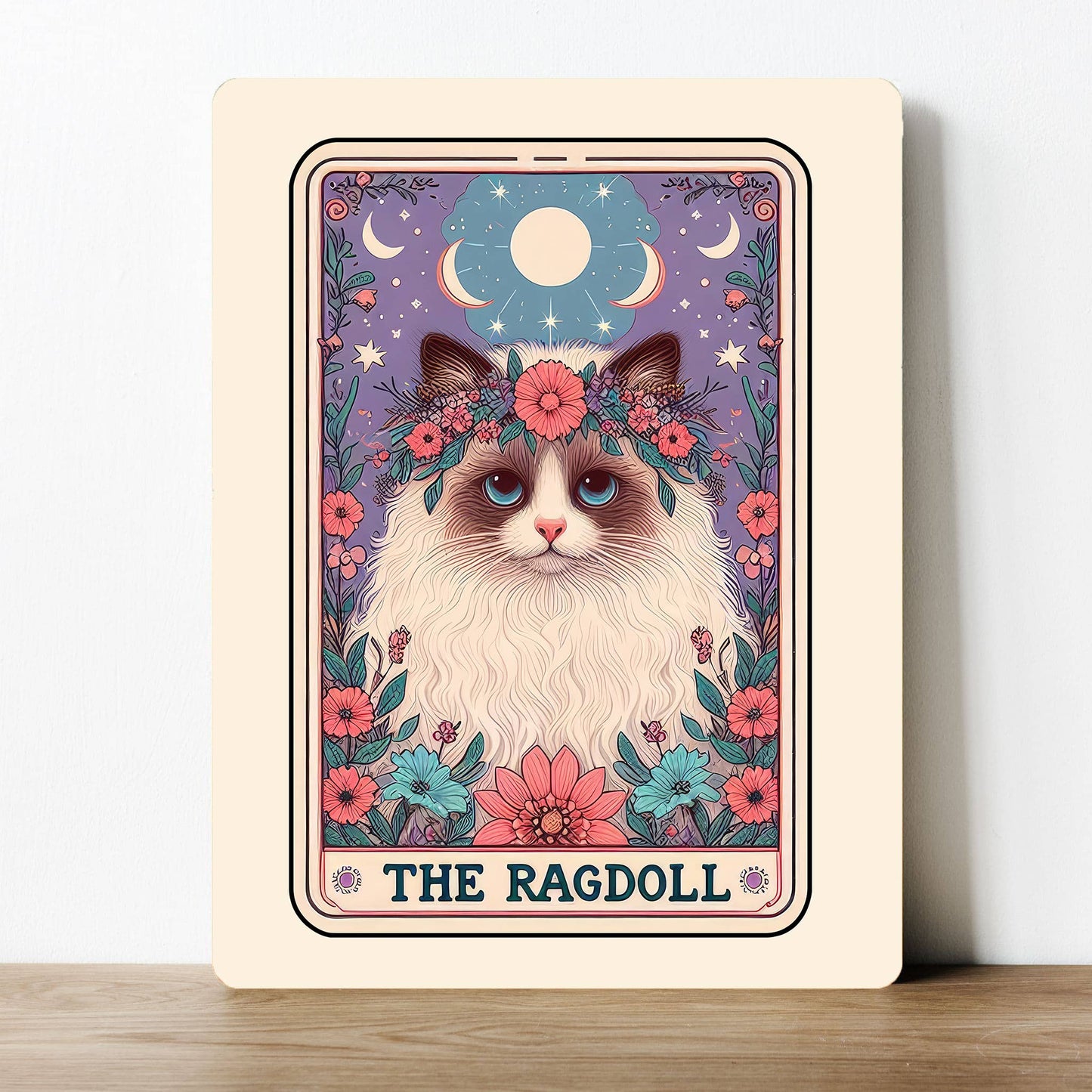 The Ragdoll Cat Tarot Card Magic Metal Sign Plaque