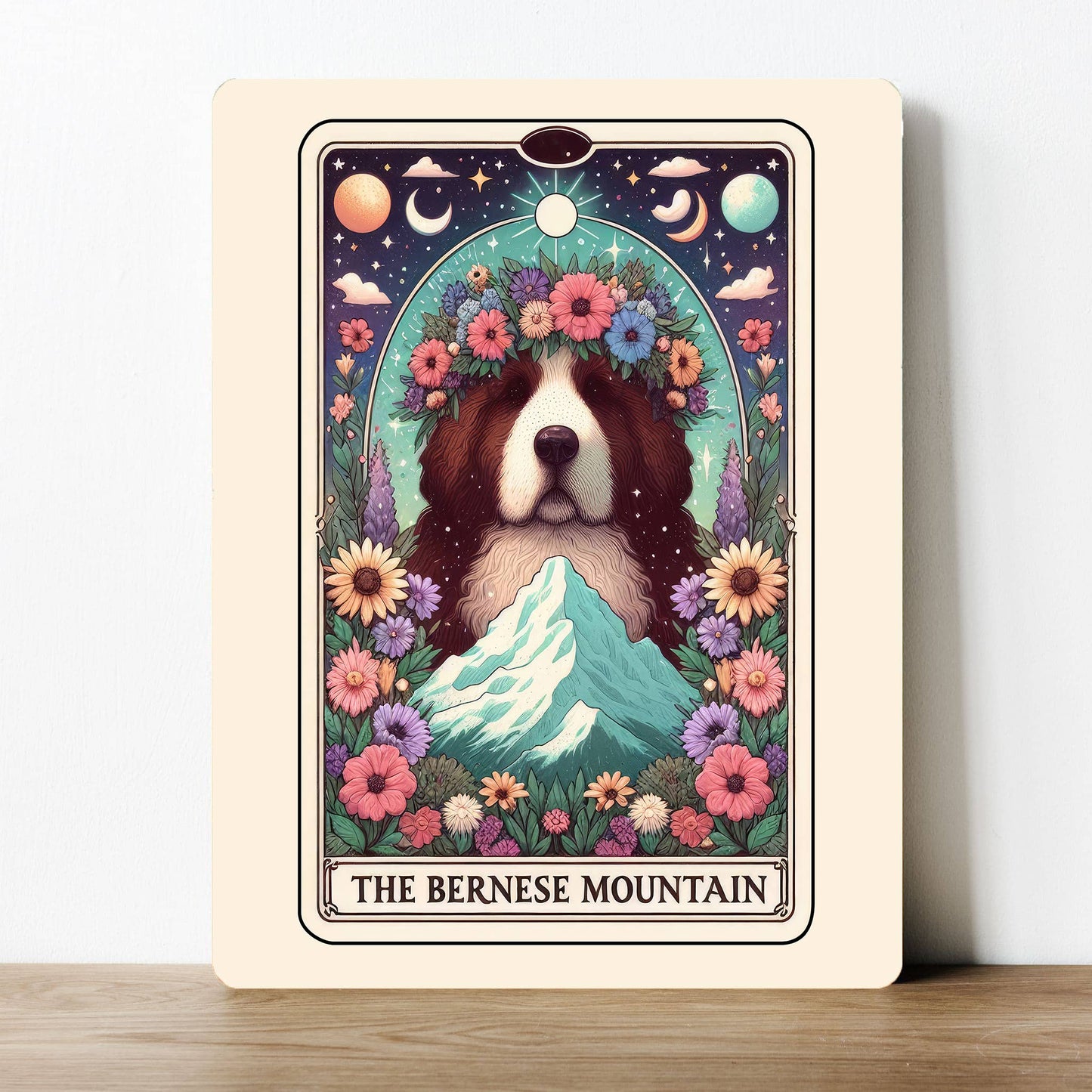 The Bernese Mountain Tarot Card Metal Sign Plaque