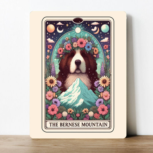 The Bernese Mountain Tarot Card Metal Sign Plaque