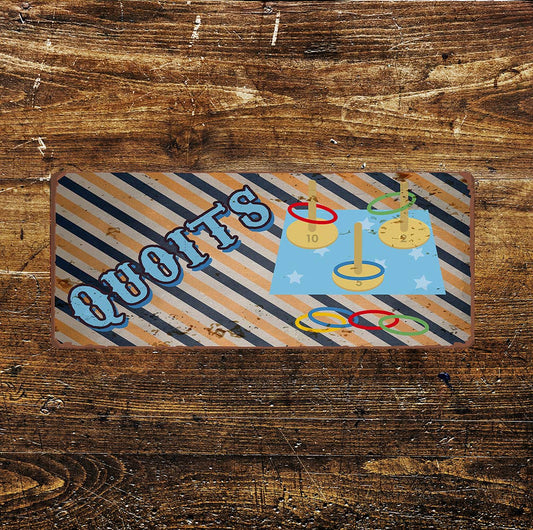 QUOITS Notice Game's Room art | Metal Sign