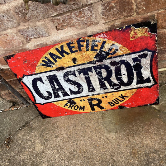 Wakefield Castrol Oil Tin Sign | Metal Sign Plaque