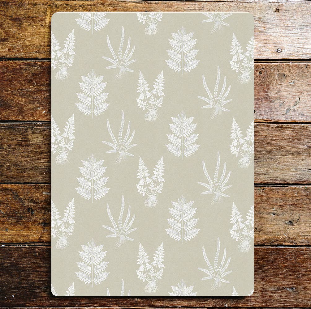 Fern And Leaves Pattern Green | Metal Sign Plaque