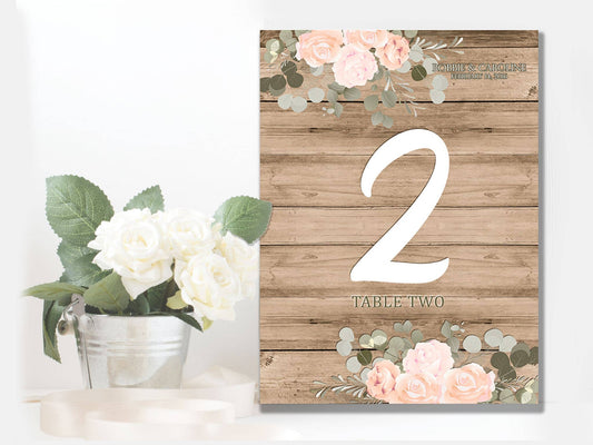Wedding Table Numbers | Metal Wall Sign