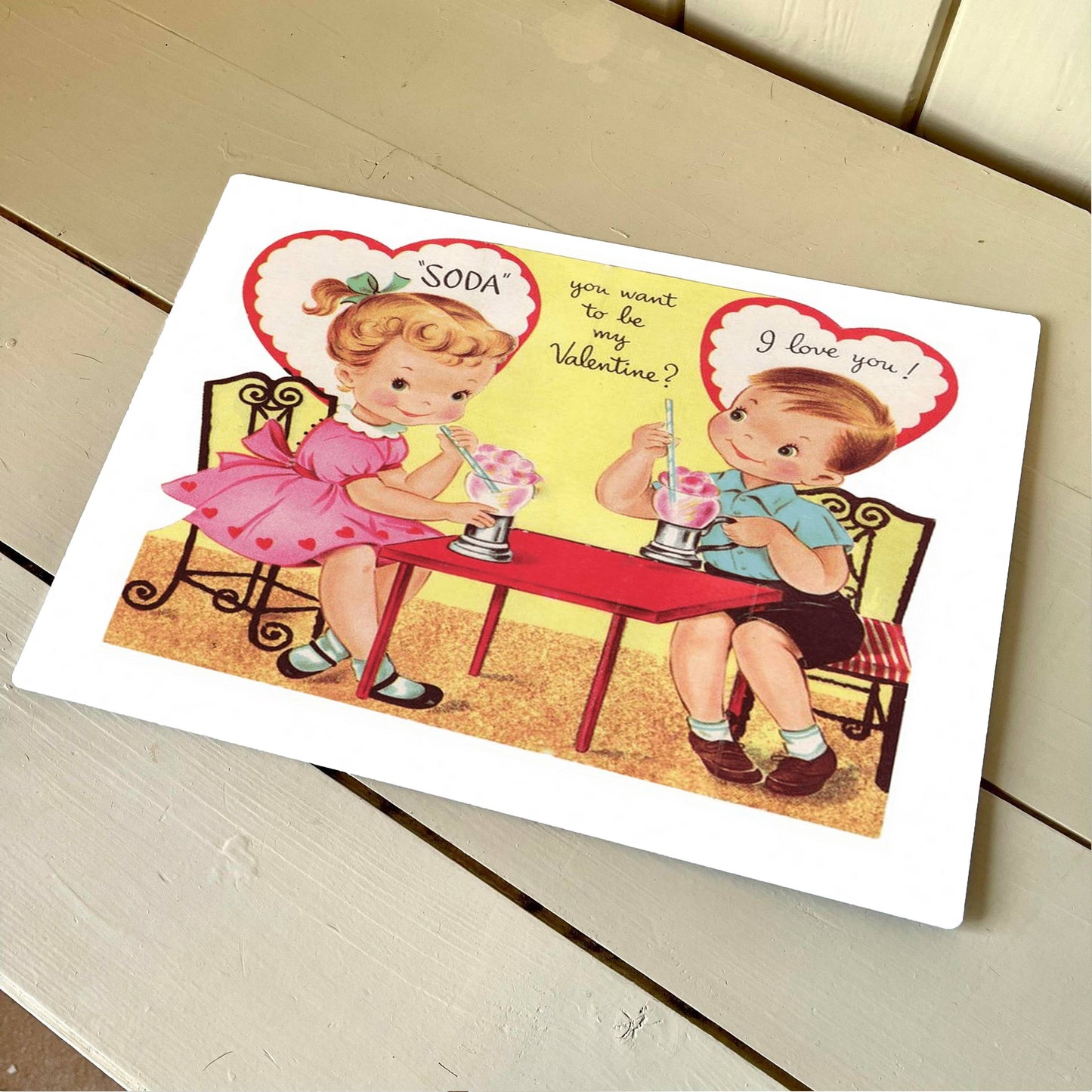 Soda you want to be my valentine, Metal Sign