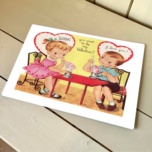 Soda you want to be my valentine, Metal Sign