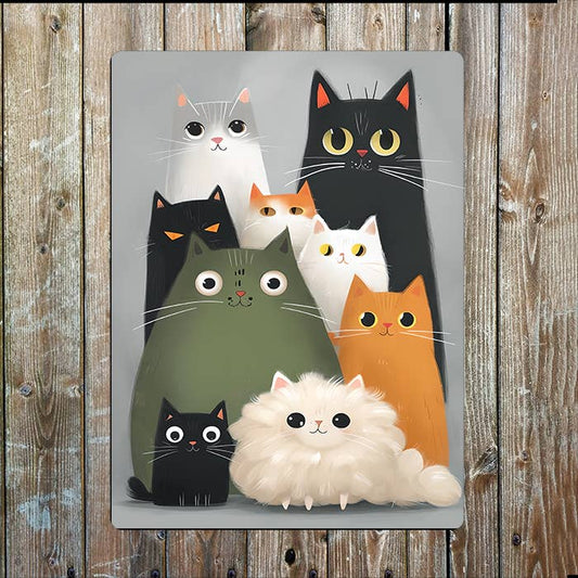 Lots Of Cats | Metal Sign Plaque