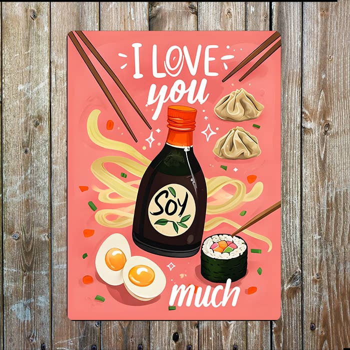 I Love you Soy Much So Chinese | Metal Sign Plaque