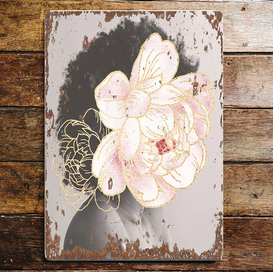 Wall flower art | Metal Wall Sign